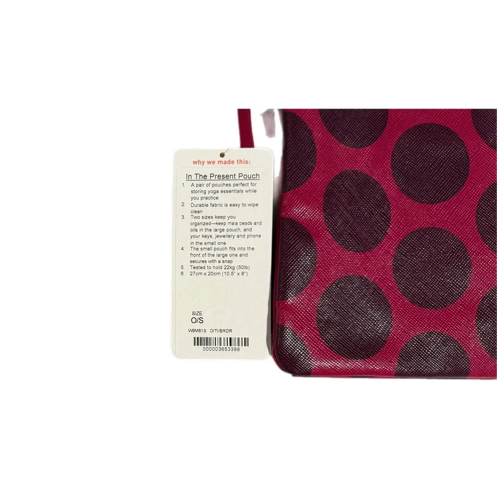 Lululemon In The Present Pouch Deep Ruby Bordeaux Drama Polka Dot W9M61S NWT